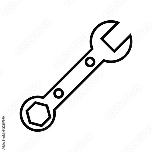 Tools and Service icons set. Wrench, wrench glyph icon. Settings and repair, service sign - stock vector.