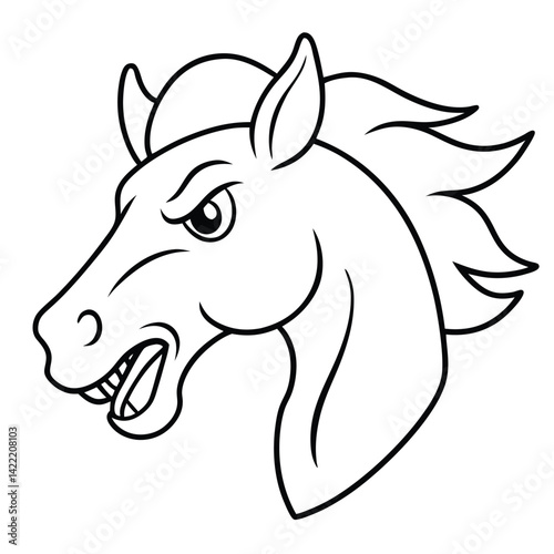 Horse head mascot logo vector design