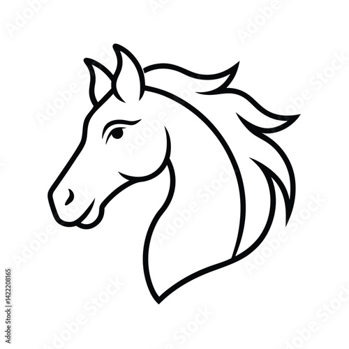 Horse head mascot logo vector design