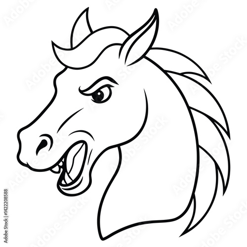 Horse head mascot logo vector design