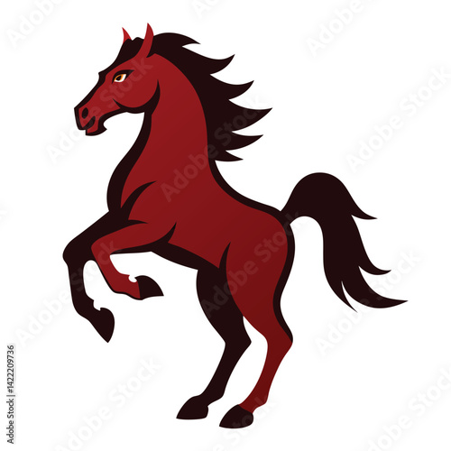 Horse head mascot logo vector design