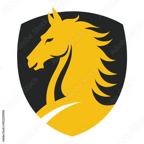 Horse head mascot logo vector design