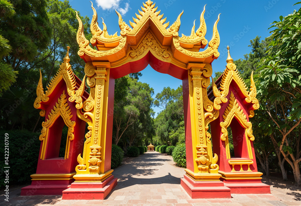 Naklejka premium thai temple in thailand