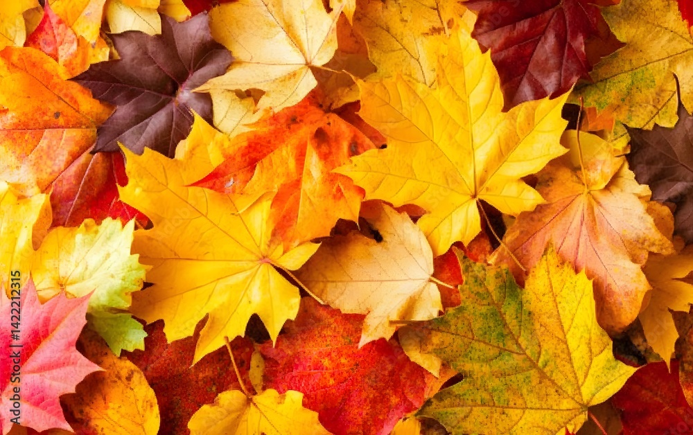 Vibrant Autumn Maple Leaves Background Texture Vibrant Autumn Maple Leaves Background Texture