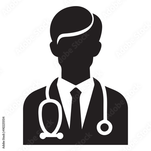 Medical professional doctor silhouette