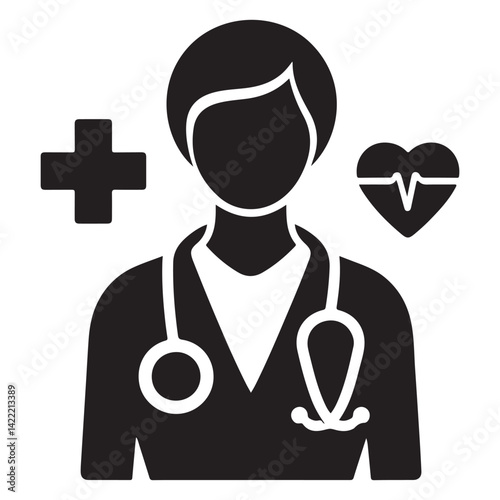 Medical professional doctor silhouette
