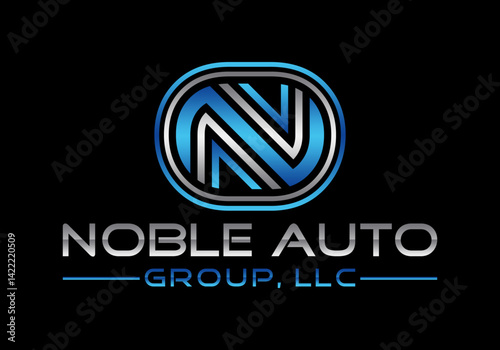 Vector illustration of letter N. Vector of the initials N for sports label.