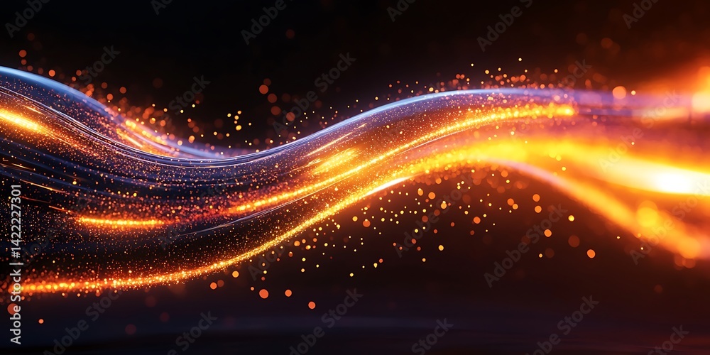 Obraz premium a dark background with a wave of light
