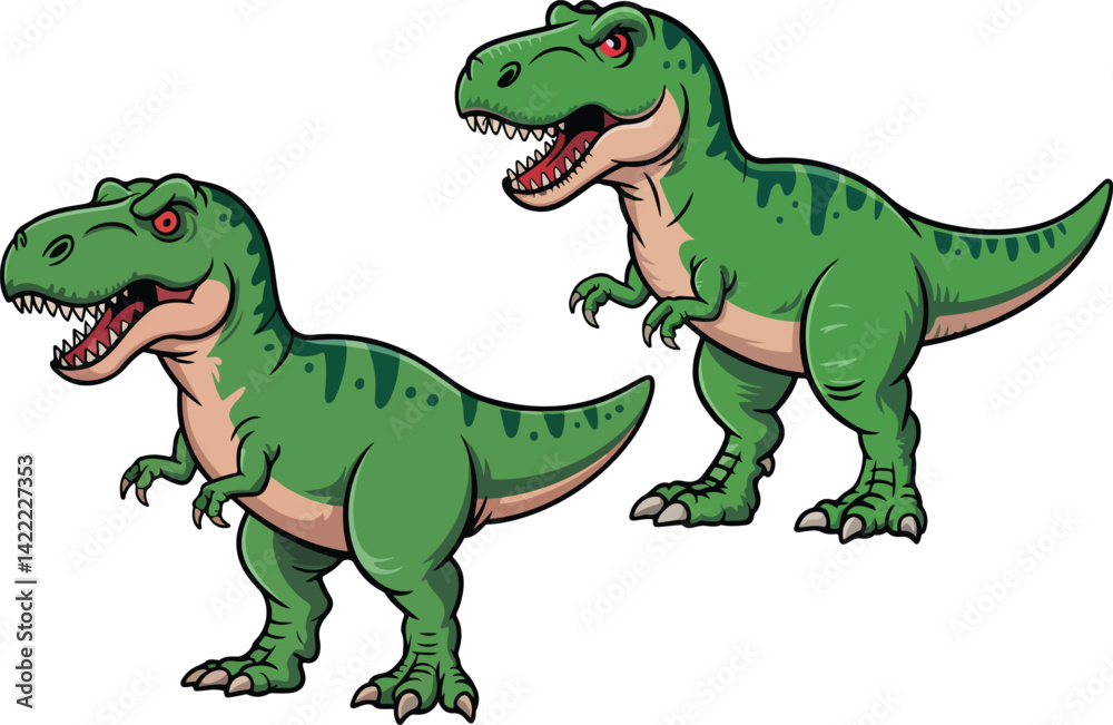 Obraz premium Two T-Rex Vector File