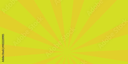 Manga comic cartoon background with speed rays and halftone effect. yellow sun burst action line speed illustration. 