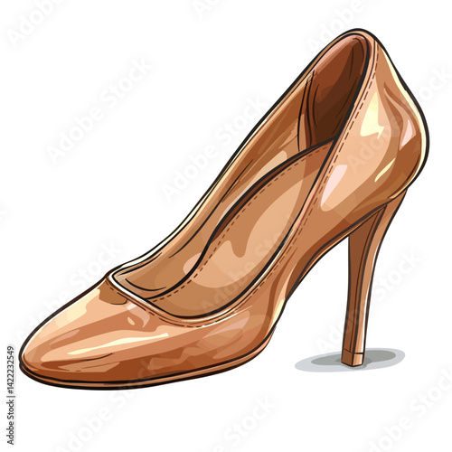 Brown high heels 