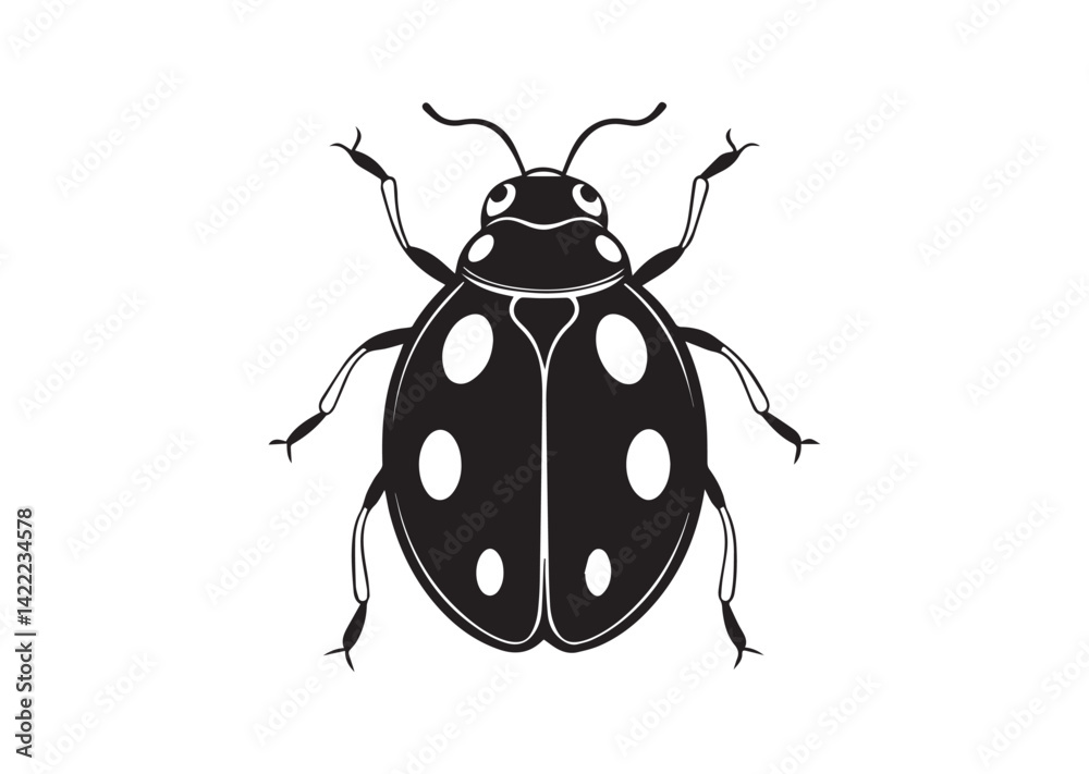 Ladybug Silhouette Vector Ladybug Silhouette Vector