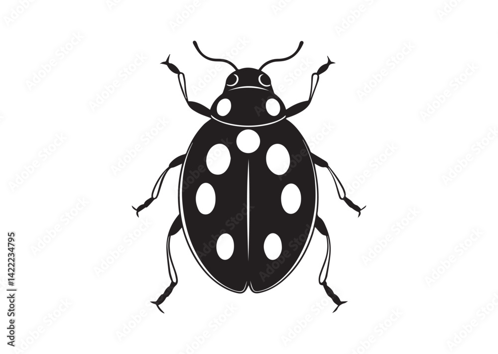 Ladybug Silhouette Vector Ladybug Silhouette Vector