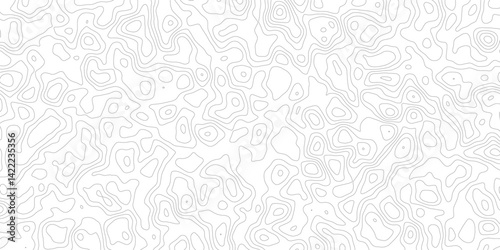 Geographic mountain relief topographic line contour map background seamless topographic pattern, luxury gold foil design.