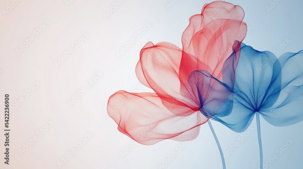 Fototapeta premium Delicate, translucent flowers