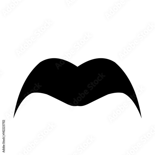 black mustache vector