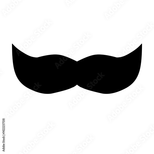 black mustache vector