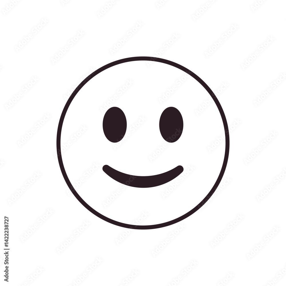 Obraz premium smile smiling emoji face vector symbol sign illustration