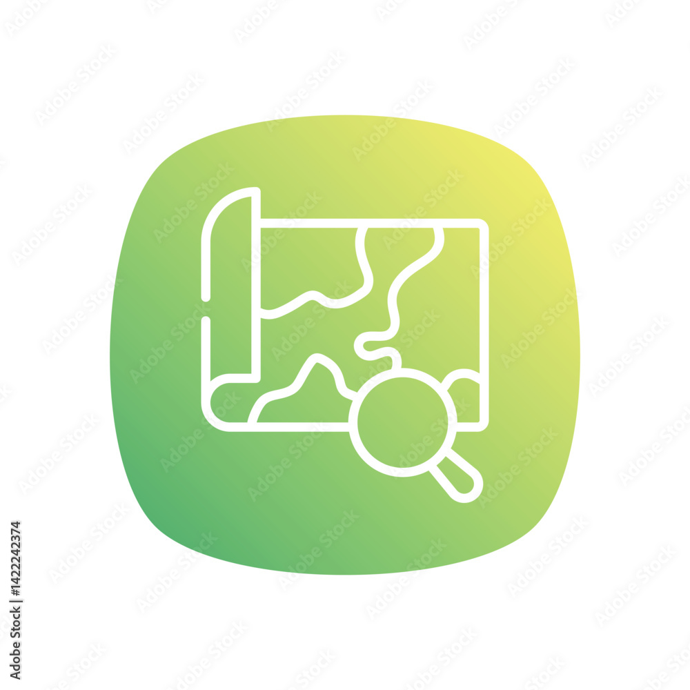 Map Travel Icon vector stock illustration