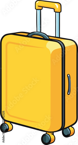Cartoon Suitcase Vector Illustration — Cute Colorful Travel Luggage Clipart in Flat Style for Vacation, Kids, and Educational Design Projects