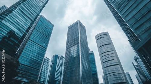 Wallpaper Mural Skyscrapers in a City Center Torontodigital.ca