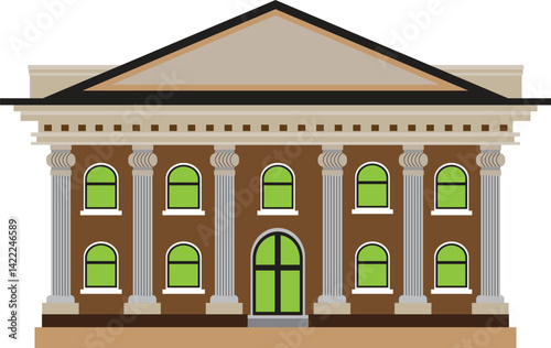 Vector illustration of a house on white background, vector, png