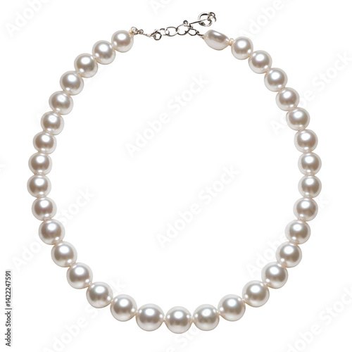 Wallpaper Mural Classic Three Strand Pearl Necklace Isolated On Fl on a transparent background Torontodigital.ca