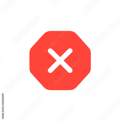 X Mark Octagon Filled Icon