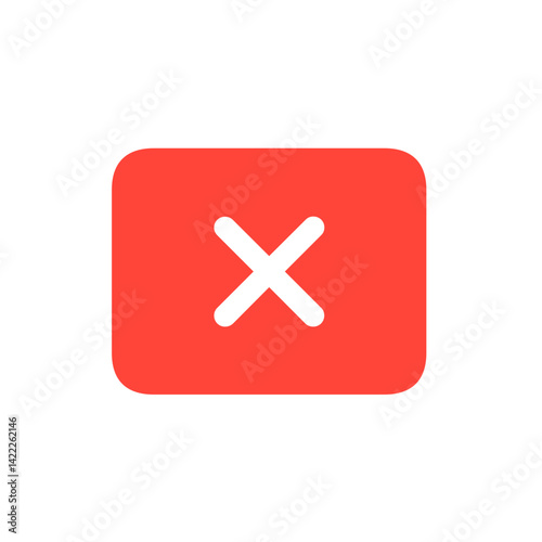 X Mark Rectangle Filled Icon