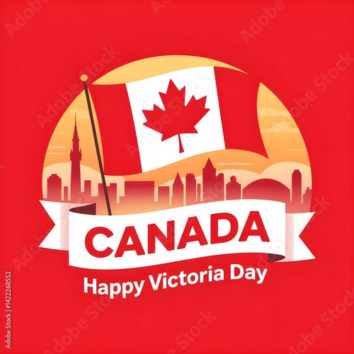 Happy Victoria day vector illustration 
