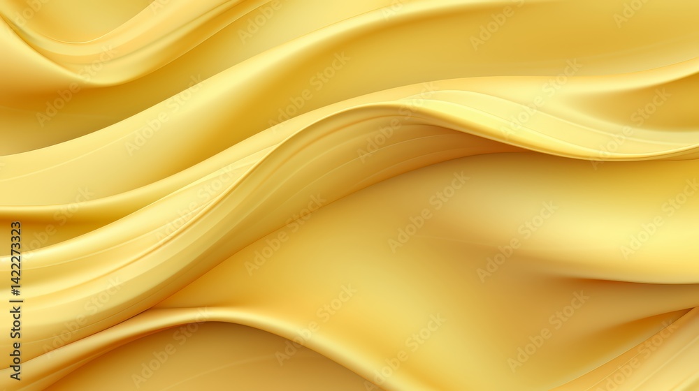 Yellow wave with a gold background. The wave is very long and has a lot of detail Yellow wave with a gold background. The wave is very long and has a lot of detail