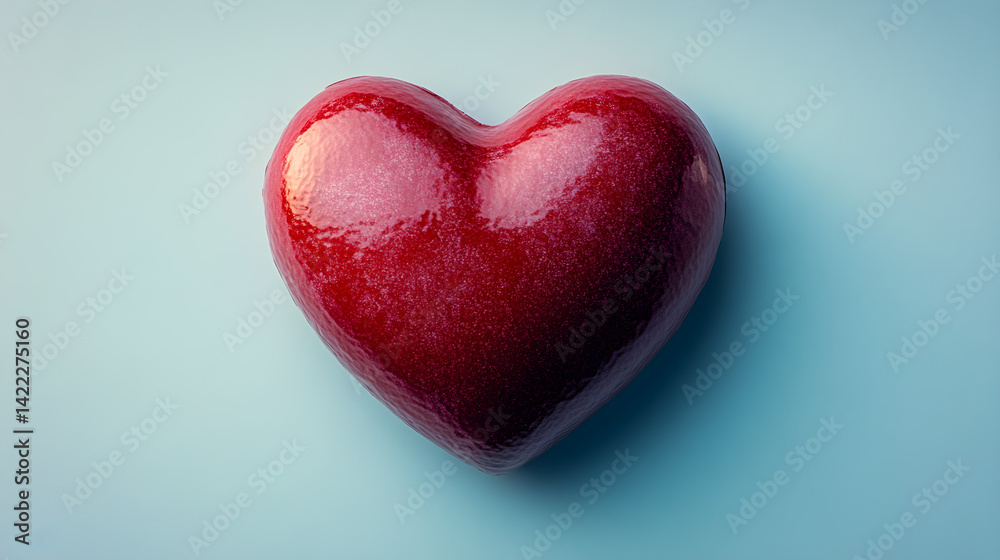 National Doctors Day poster with elegant red heart and clean typography on pastel backdrop --v 6.1
