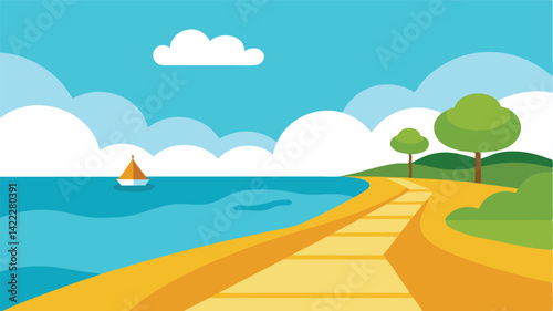 soft brushstroke river view landscape background