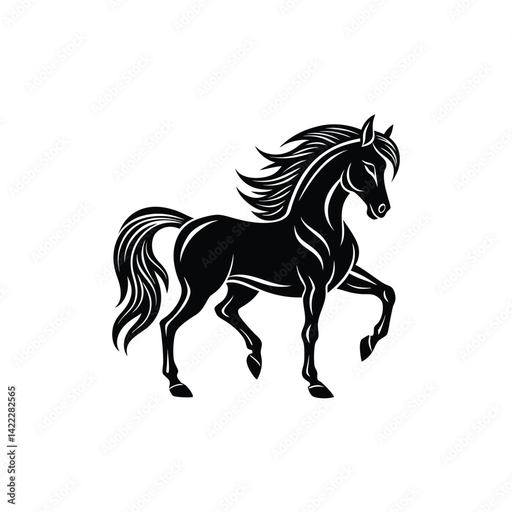 Obraz premium horse silhouette isolated on white