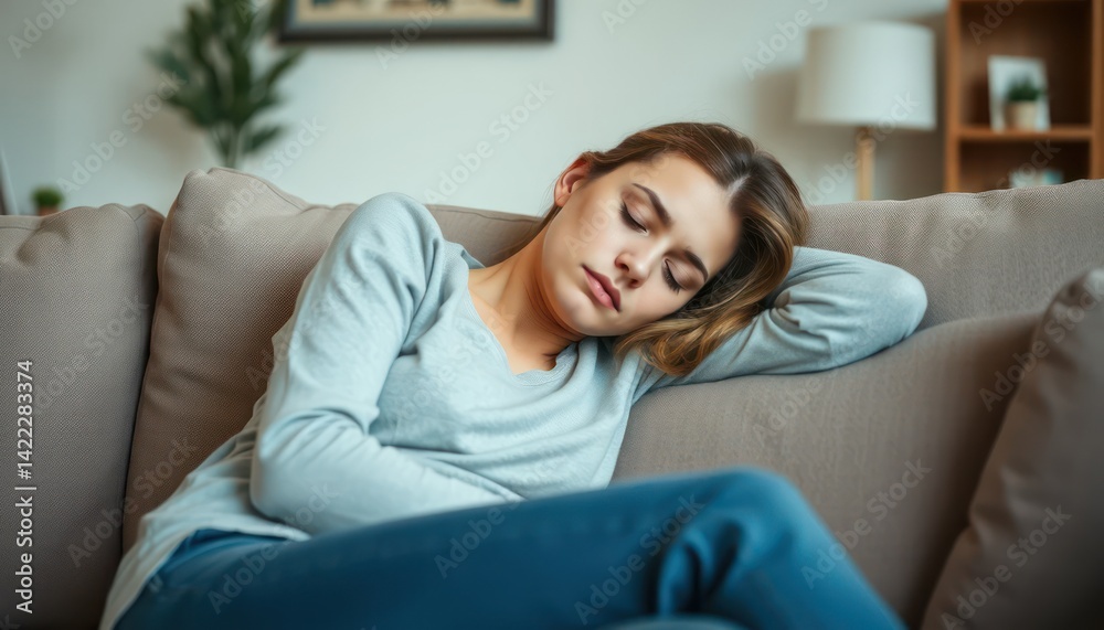 Woman napping on couch (1) Woman napping on couch (1)