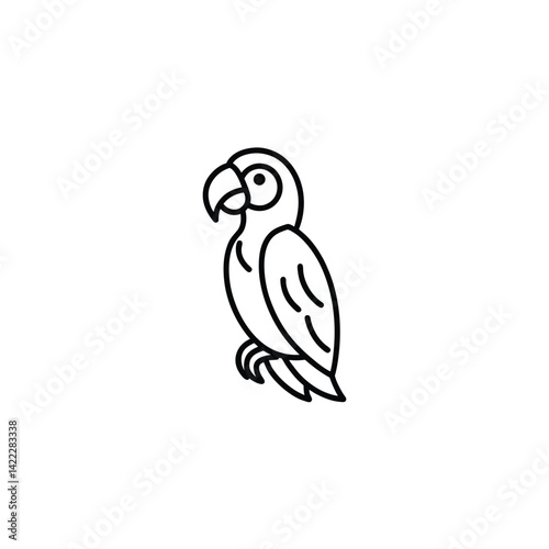 vector illustration of a parrot