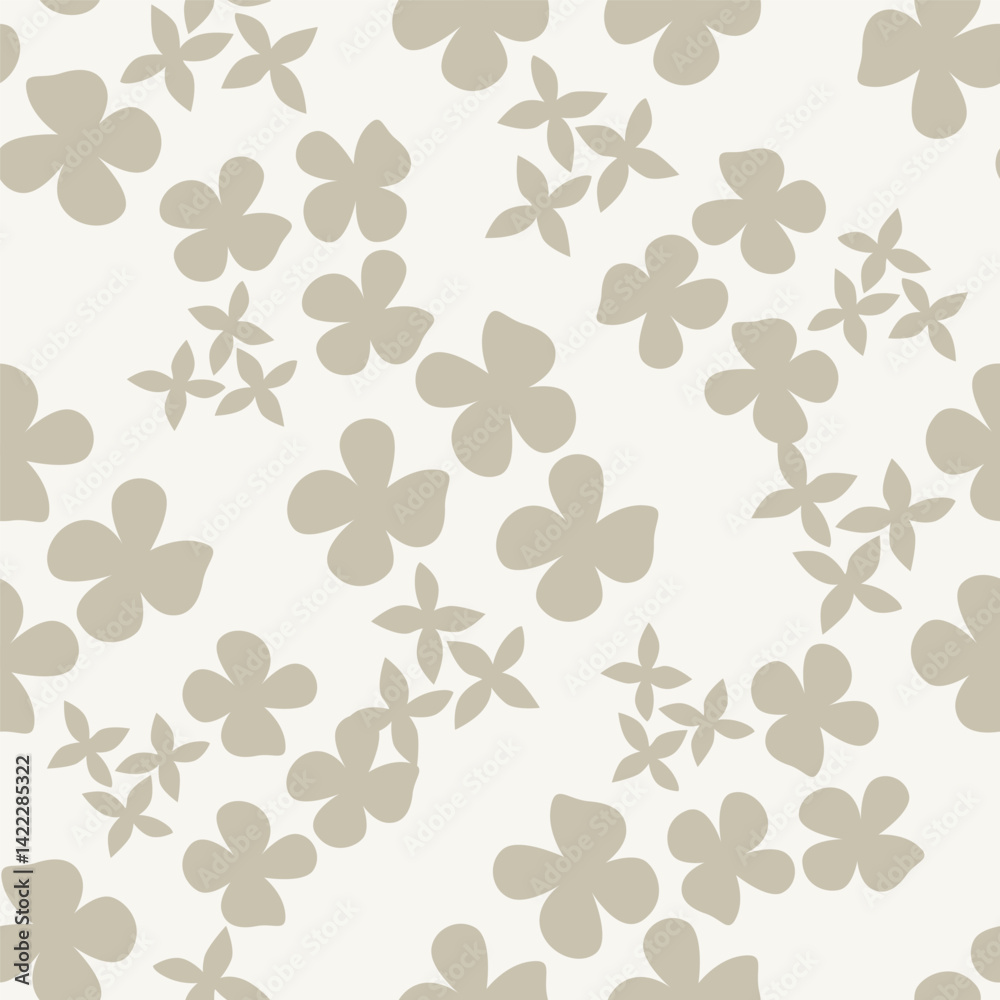 Fototapeta premium Cute floral pattern. Seamless vector pattern. Elegant template for fashion prints. Small pink and blue flowers for folk print. White background. Stock vector