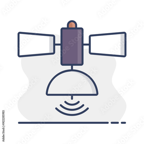 Satellite vector isolated icon. Navigation sign