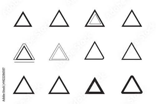 Free Download Alert Triangle Line Art - GFXLoad