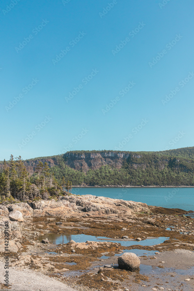 Landscape with river and mountains Landscape with river and mountains