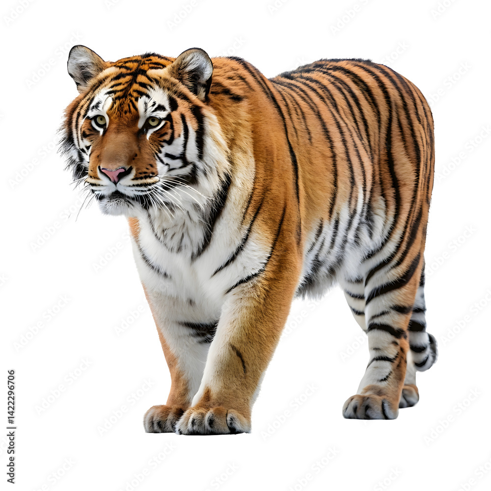 Obraz premium The bengal tiger isolated on white background