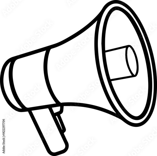 A megaphone silhouette vector illustration