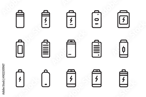 Battery Charging Icon Minimal Style
