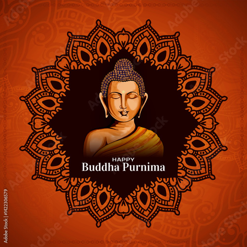 Happy Buddha Purnima Indian religious festival background