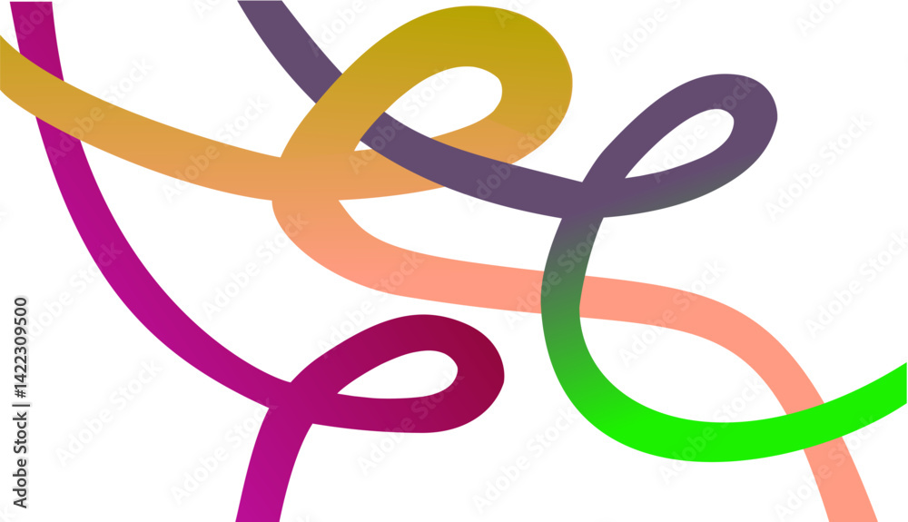 Abstract Background with Color Lines. Graphic Shapes with Gradient. Vector Pattern with Curve 3D Rainbow Ribbons. Wave Modern Poster Design Abstract Background with Color Lines. Graphic Shapes with Gradient. Vector Pattern with Curve 3D Rainbow Ribbons. Wave Modern Poster Design