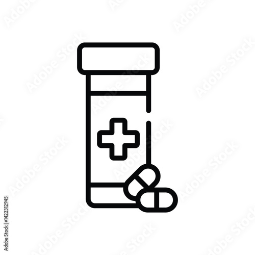 Medicament  icons set in different style vector stock illustration