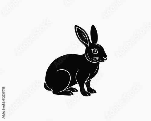 rabbit cute fluffy bunny vector illustration design 