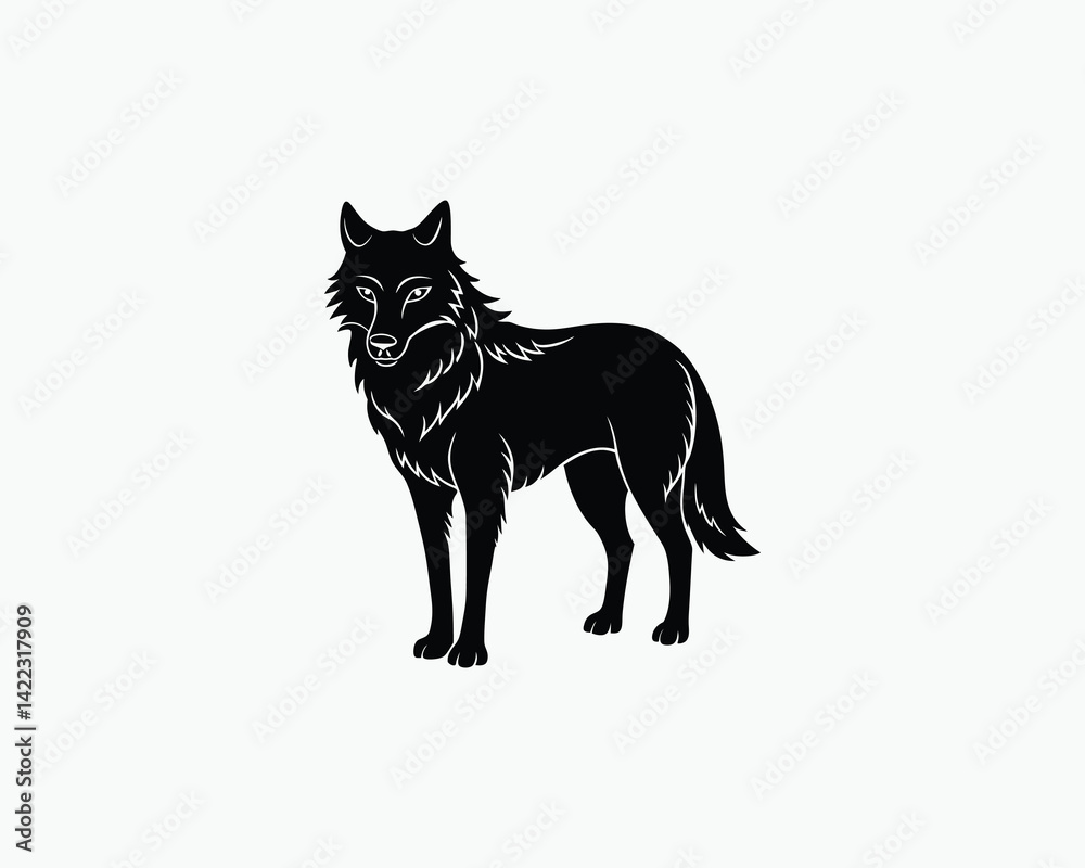 wolf wild forest predator vector illustration design wolf wild forest predator vector illustration design