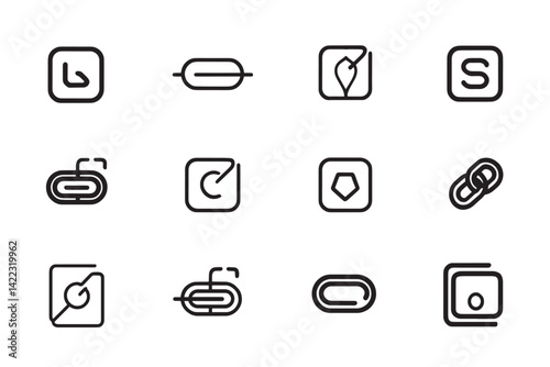 Broken Link Icon Simple Outline