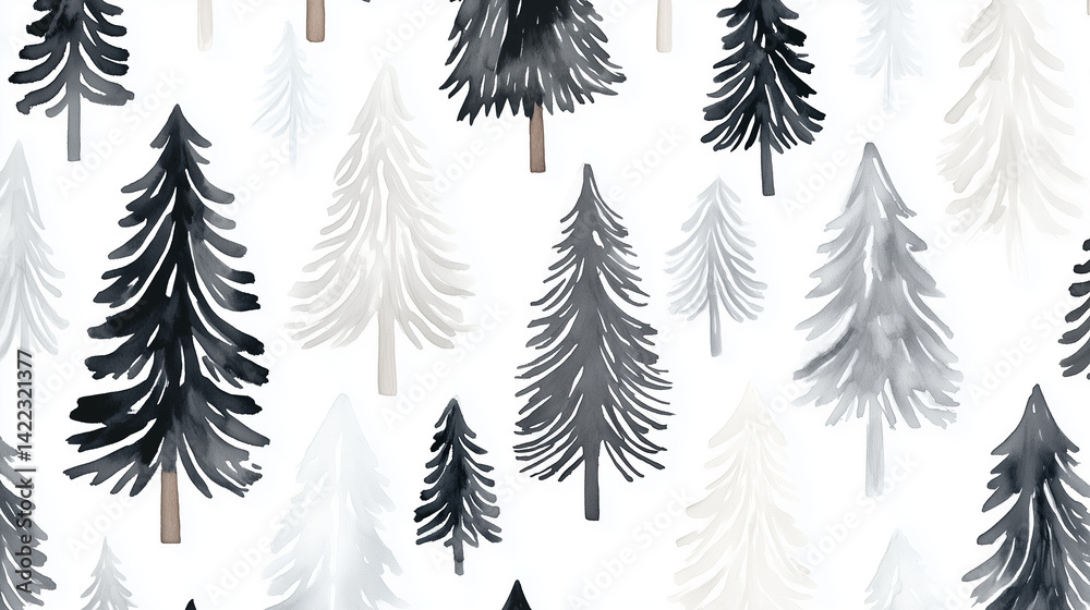 Obraz premium seamless pattern with Christmas trees